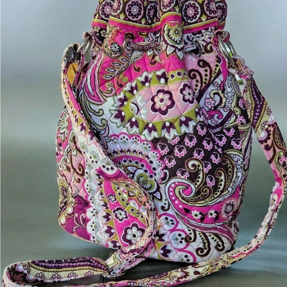 Vera Bradley Pink and Brown Paisley Crossbody Bag